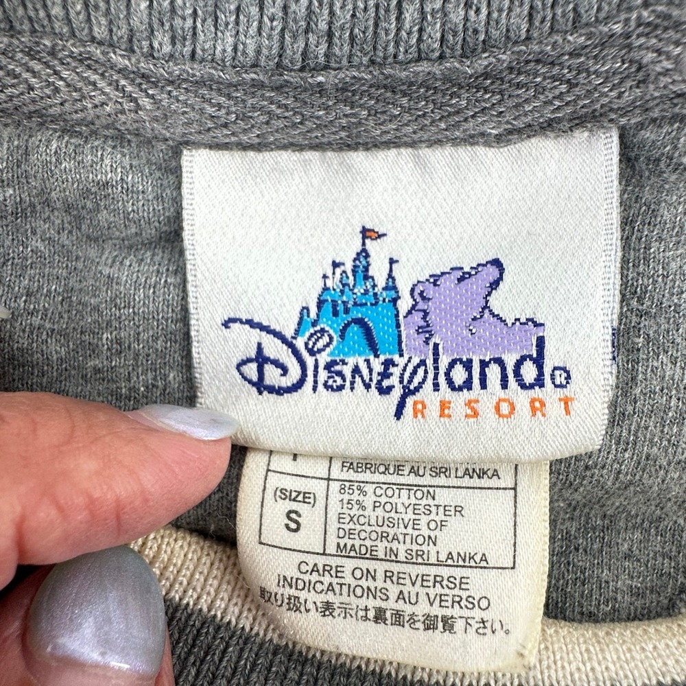 Disneyland Resort Sweatshirt Grumpy Real Bad Attitude Graphic Womens S Gray - Picture 3 of 6